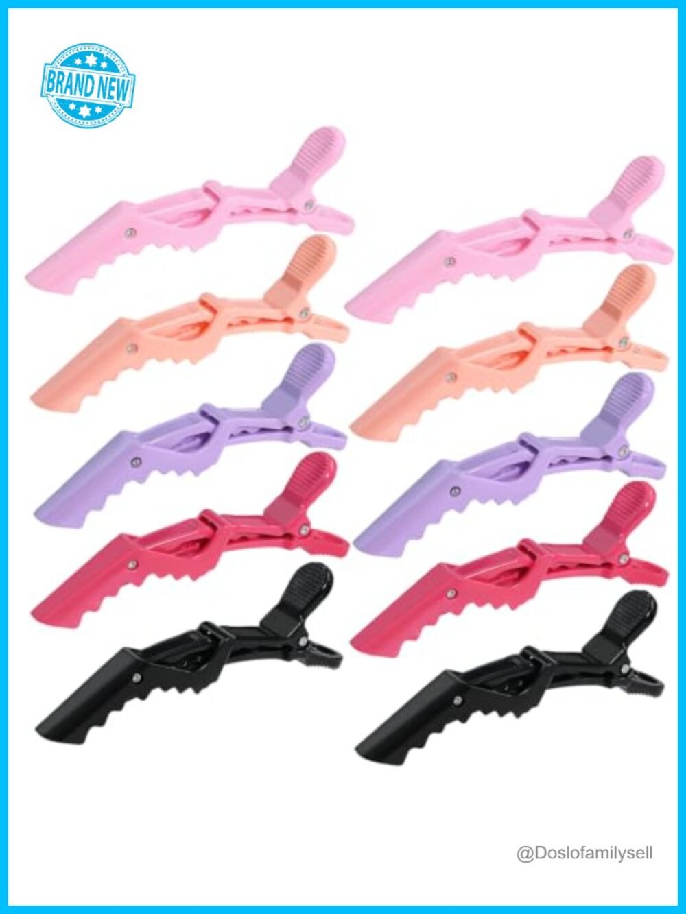 10Pcs Alligator Hair Clips, Sectioning Clips for Styling, Double-Hinged